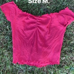 Off shoulder crop top